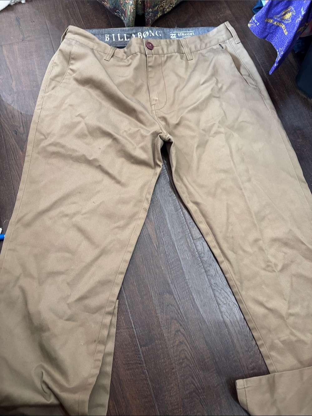 Billabong Men’s Khaki Straight-Fit Chinos